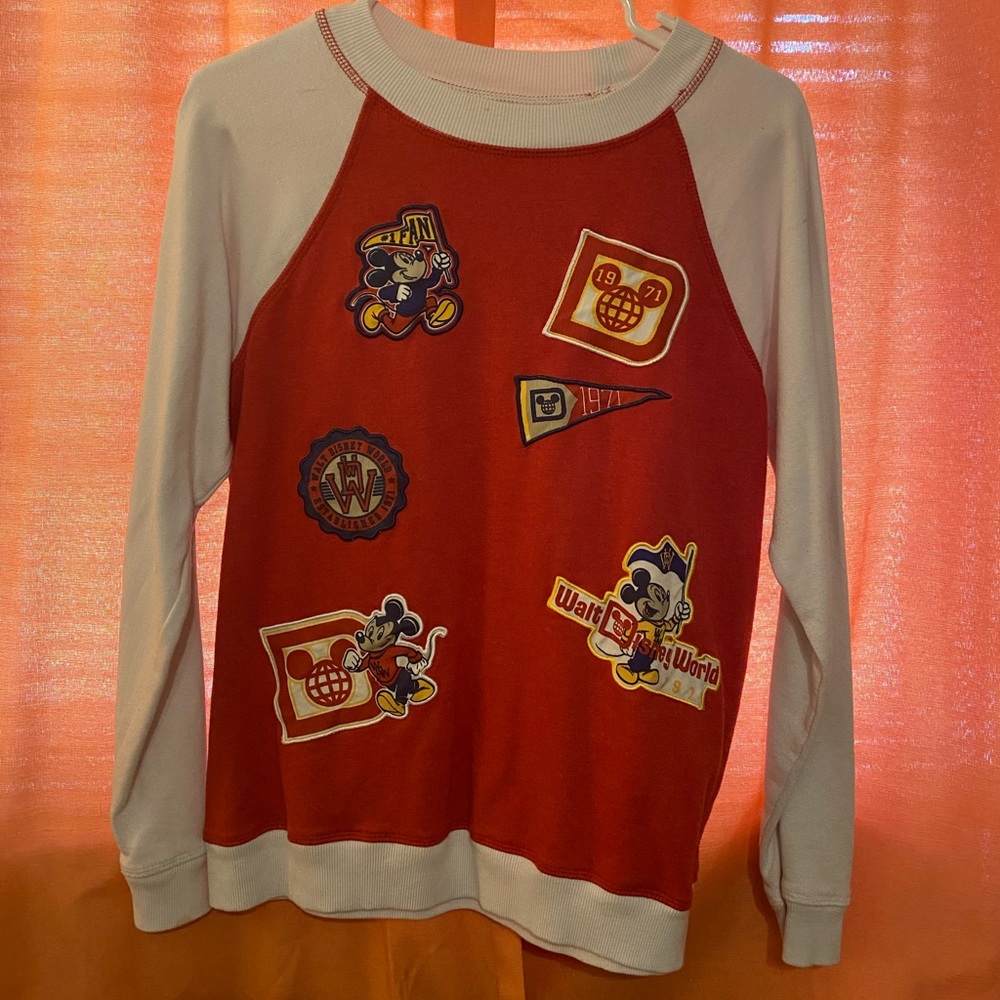 Disney world patch sweater